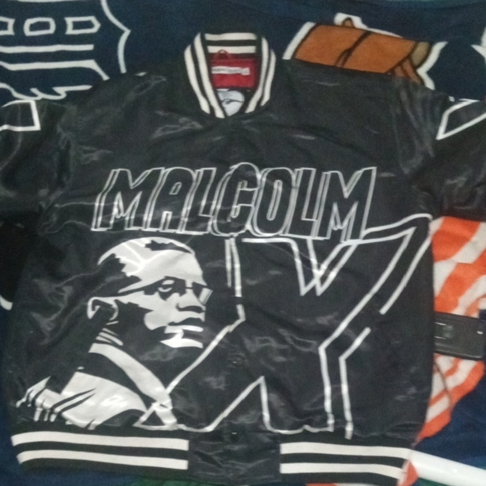 Black Malcolm X Graphic Jacket